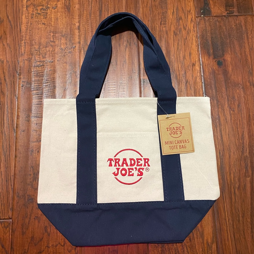 Trader Joe’s Mini Canvas Tote Navy